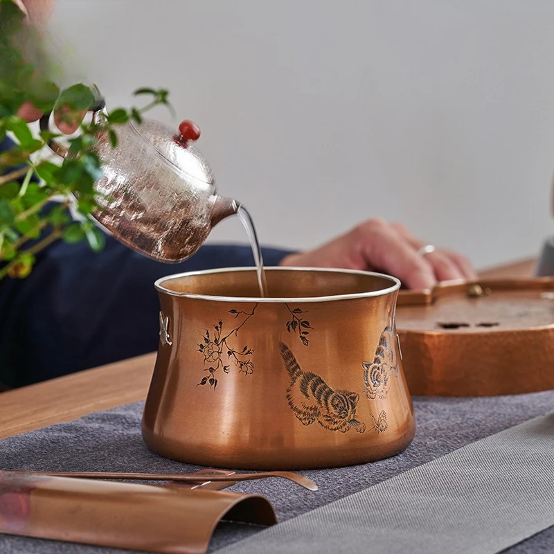 Tongjianshui tea washing pure hand-carved wastewater tea residue bucket Chinese water basin Kung Fu tea set ceremony
Tongjianshui tea washing pure hand-carved wastewater tea residue bucket Chinese water basin Kung Fu tea set ceremony