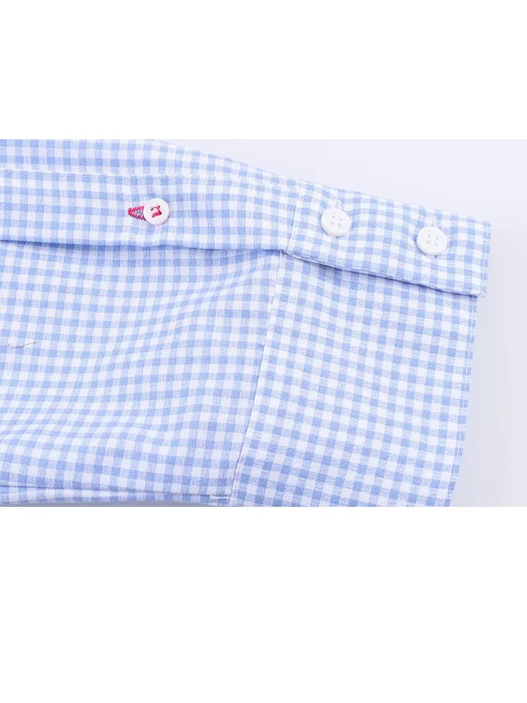 HH Women 2026 Spring New Fashion Versatile Blue Plaid Shirt Female Elegant Temperament Single Breasted Casual Long Sleeve Shirt
HH Women 2026 Spring New Fashion Versatile Blue Plaid Shirt Female Elegant Temperament Single Breasted Casual Long Sleeve Shirt