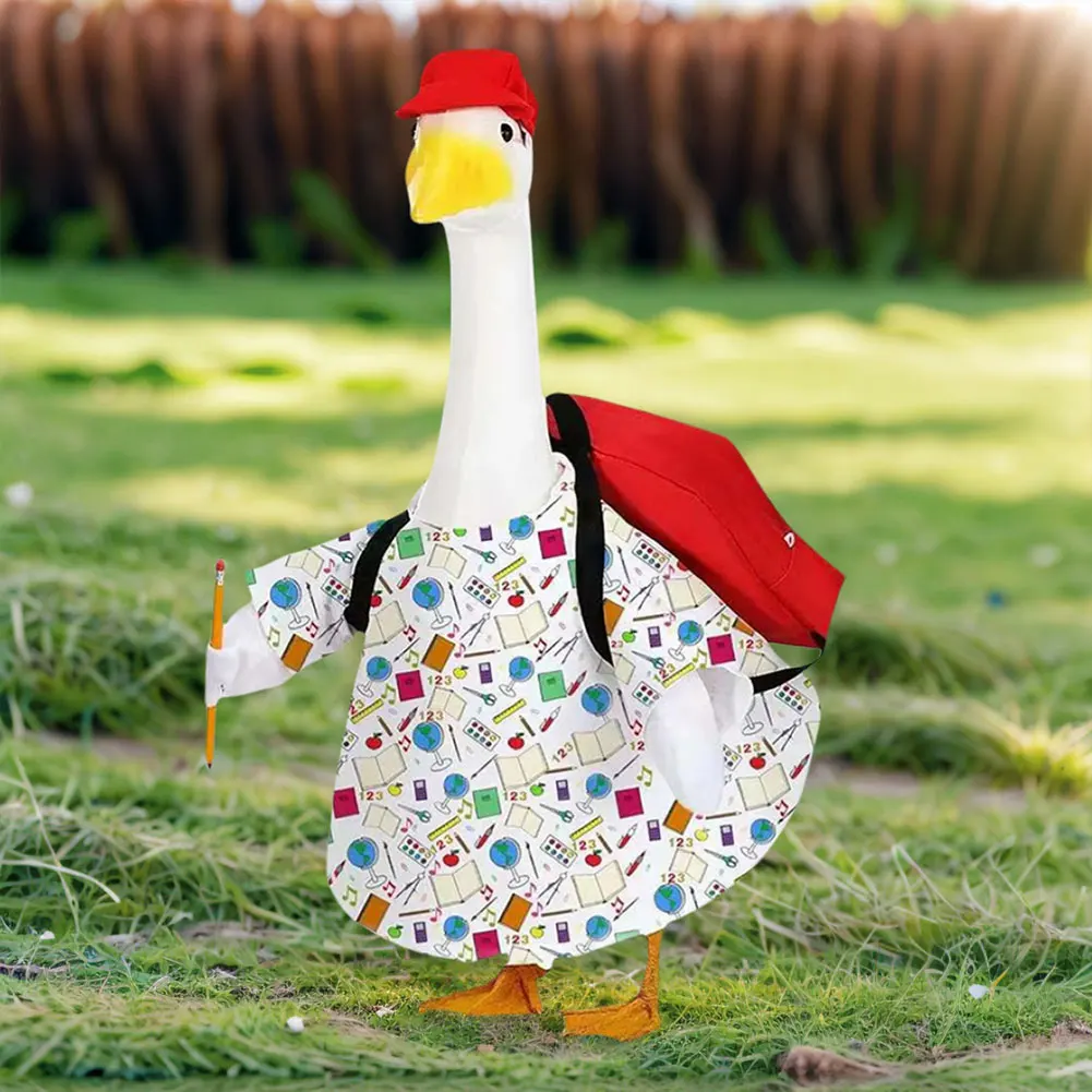 Back To School Porch Goose Outfits with Schoolbag Goose Statue Clothes Lawn Goose Clothing for Outdoor Garden Yard Decor
Back To School Porch Goose Outfits with Schoolbag Goose Statue Clothes Lawn Goose Clothing for Outdoor Garden Yard Decor