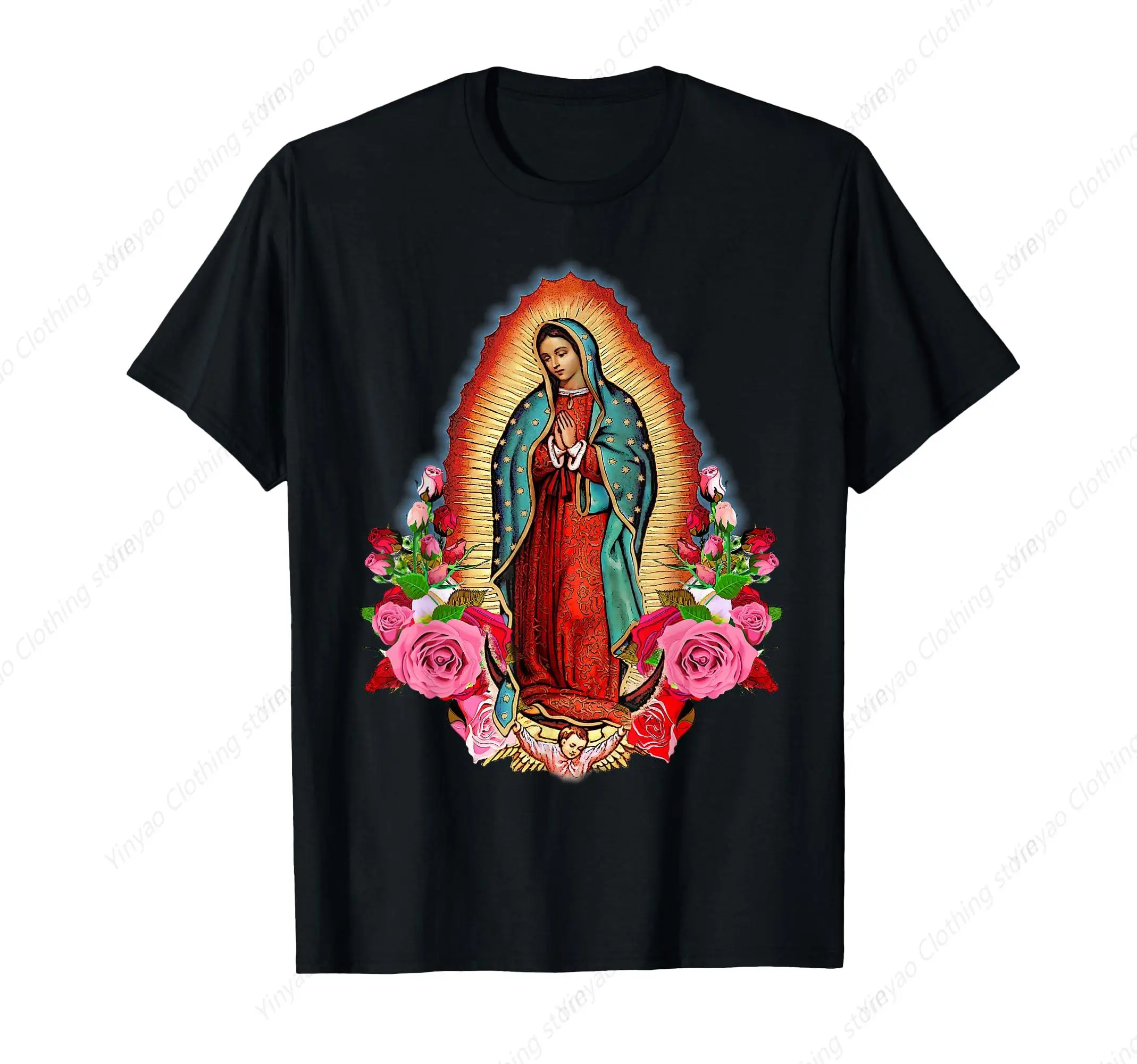 Guadalupe Santa Maria T-shirt Fashion Printed Short Sleeve Cotton Round Neck Men's and Women's Shirt
Guadalupe Santa Maria T-shirt Fashion Printed Short Sleeve Cotton Round Neck Men's and Women's Shirt