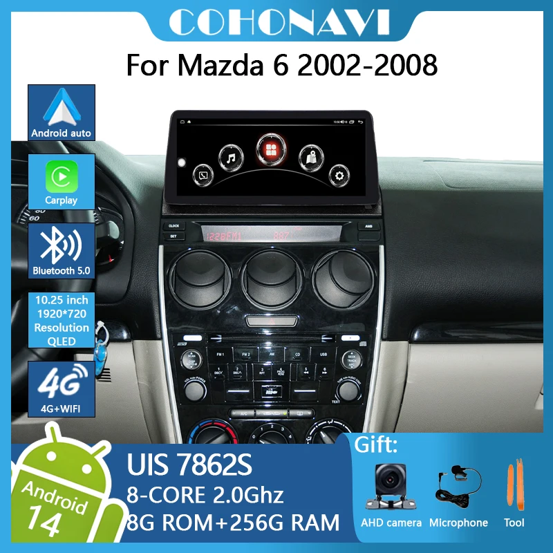 COHO For Mazda 6 2002-2008 Android14 4G Car Radio Player Navigation GPS 8-Core 8+256G Radio Multimedia video player multimedia
COHO For Mazda 6 2002-2008 Android14 4G Car Radio Player Navigation GPS 8-Core 8+256G Radio Multimedia video player multimedia
