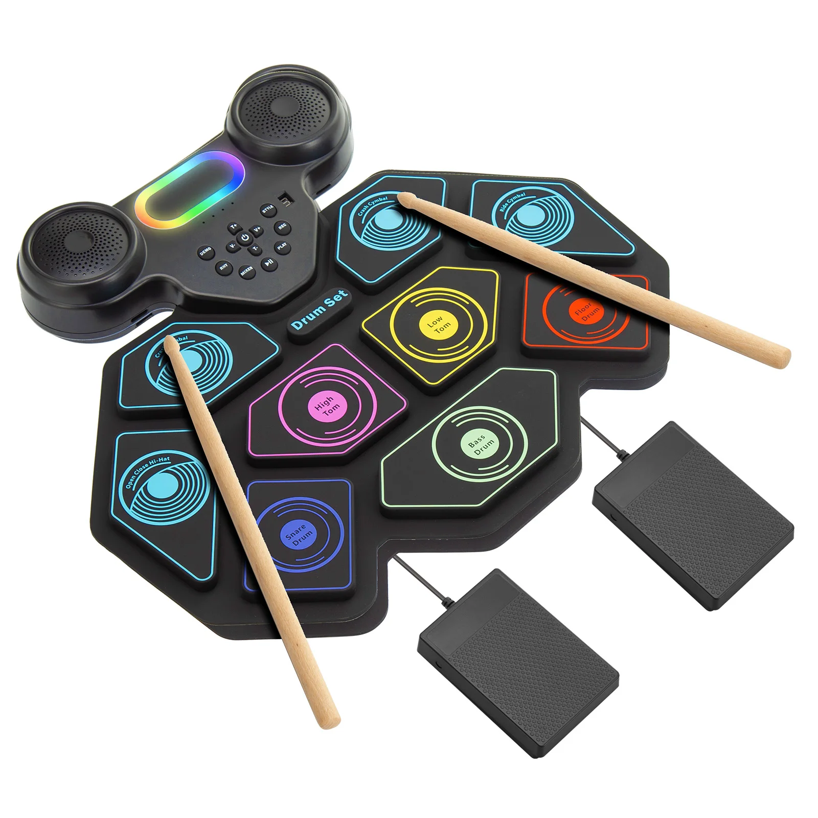 Electronic drum set with 9 drum pads, foldable drum kit, comes with drumsticks and sustainable pedals, perfect for beginners, id
Electronic drum set with 9 drum pads, foldable drum kit, comes with drumsticks and sustainable pedals, perfect for beginners, id