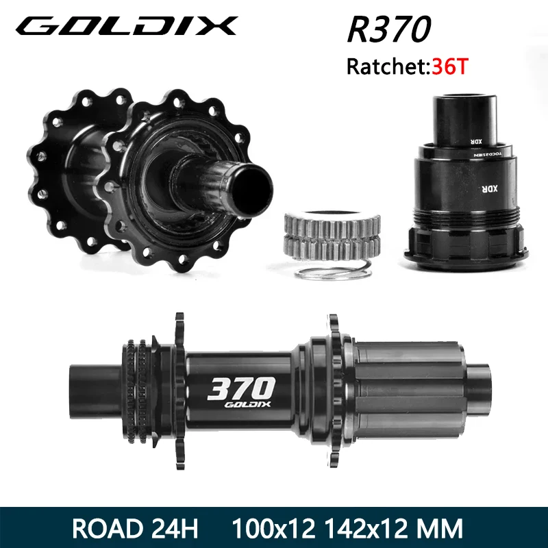 GOLDIX 24H Gravel/Road Bike Hub | Center Lock Disc Brake Hub | J-Bend Spokes HG/XDR Driver Body | 36T Rapid Engagement Ratchet
GOLDIX 24H Gravel/Road Bike Hub | Center Lock Disc Brake Hub | J-Bend Spokes HG/XDR Driver Body | 36T Rapid Engagement Ratchet