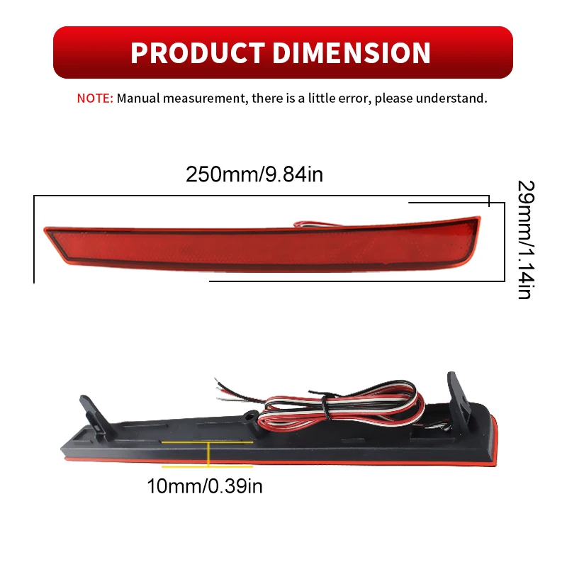 2PCS Brake Stop Lights Car LED Rear Bumper Reflector Light For Toyota Vellfire 40 Series 2023-2024 Fog Light Red Lens Red Bulbs
2PCS Brake Stop Lights Car LED Rear Bumper Reflector Light For Toyota Vellfire 40 Series 2023-2024 Fog Light Red Lens Red Bulbs