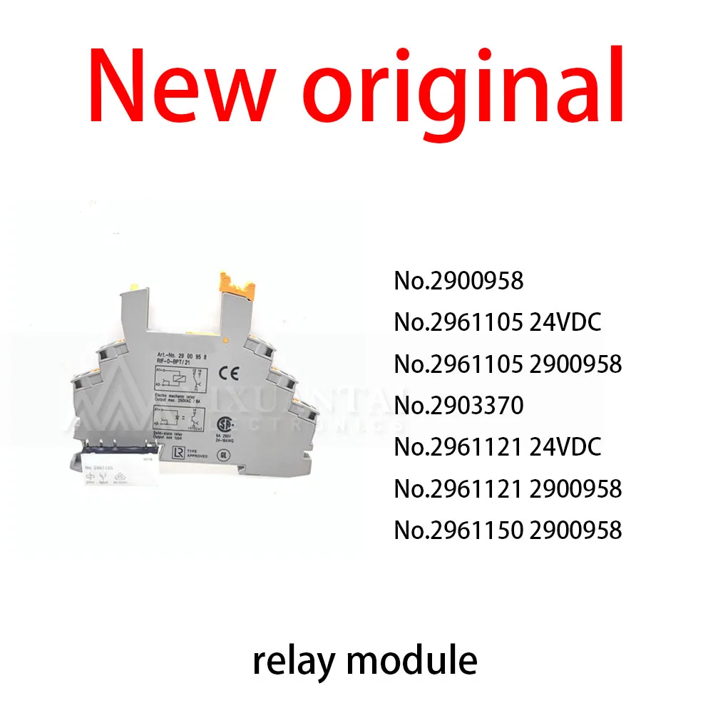 1Pcs/Lot New original No.2900958 No.2961105 24VDC No.2961105 2900958 No.2903370 No.2961121 24VDC No.2961121 2900958 No.2961150
1Pcs/Lot New original No.2900958 No.2961105 24VDC No.2961105 2900958 No.2903370 No.2961121 24VDC No.2961121 2900958 No.2961150