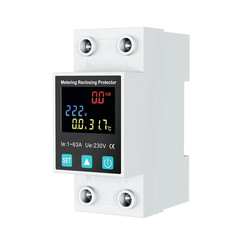 A19F-2P/63A Reclosing Protector Circuit Breaker Earth Leakage Over Under Voltage Protection Protector Relay Switch Kwh Meter
A19F-2P/63A Reclosing Protector Circuit Breaker Earth Leakage Over Under Voltage Protection Protector Relay Switch Kwh Meter