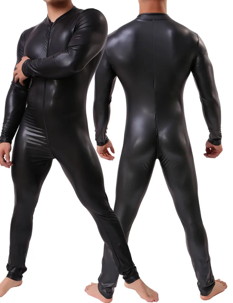 Men's Jumpsuit Patent Leather Gay Long Zipper Cardigan High Elastic Breathable Stage Costume U Convex Pouch Calzoncillo
Men's Jumpsuit Patent Leather Gay Long Zipper Cardigan High Elastic Breathable Stage Costume U Convex Pouch Calzoncillo