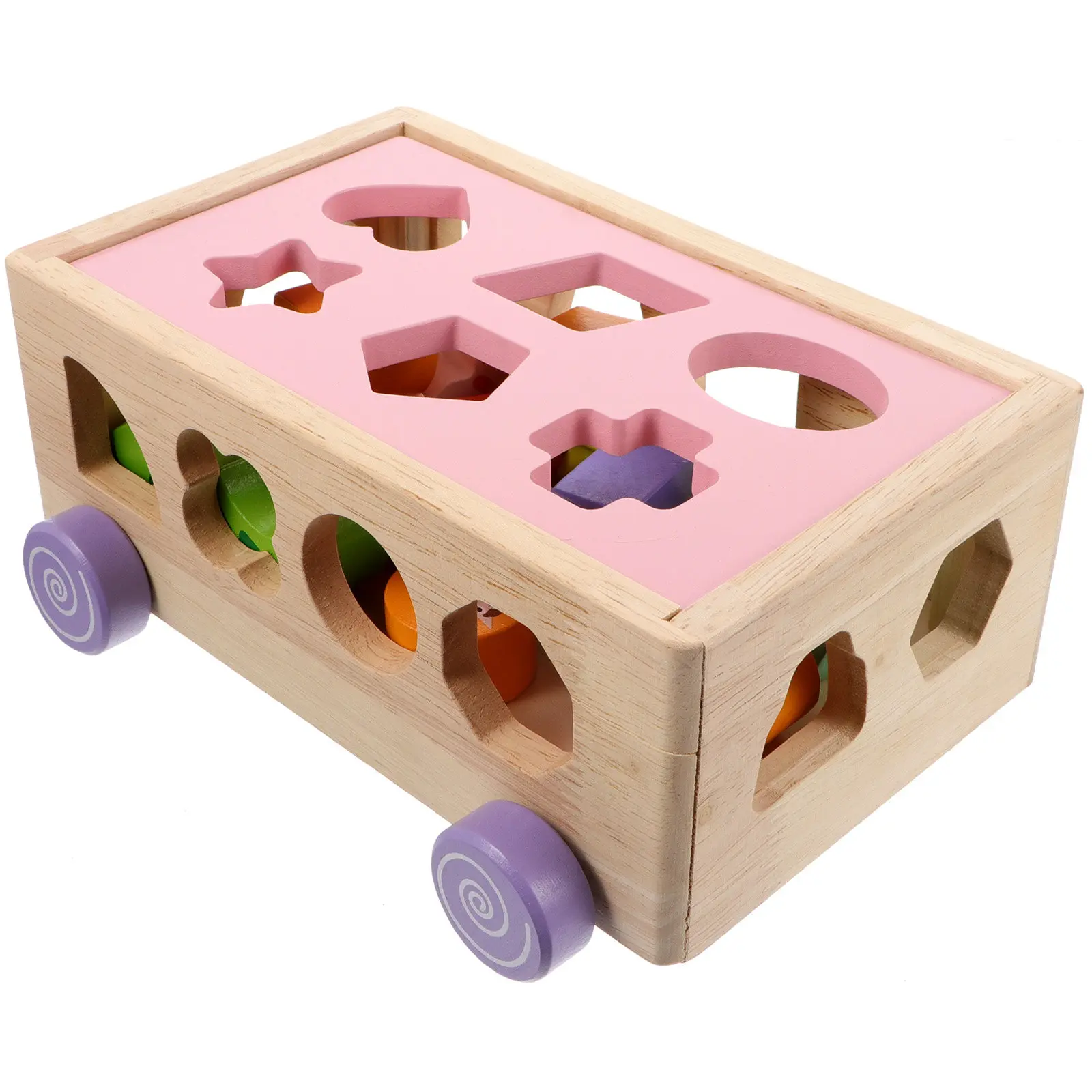 1Set Intelligence Car Wooden Shape Matching Educational Plaything 18-Hole Pink Early Learning Sorting Vehicle Kids Cognition
1Set Intelligence Car Wooden Shape Matching Educational Plaything 18-Hole Pink Early Learning Sorting Vehicle Kids Cognition