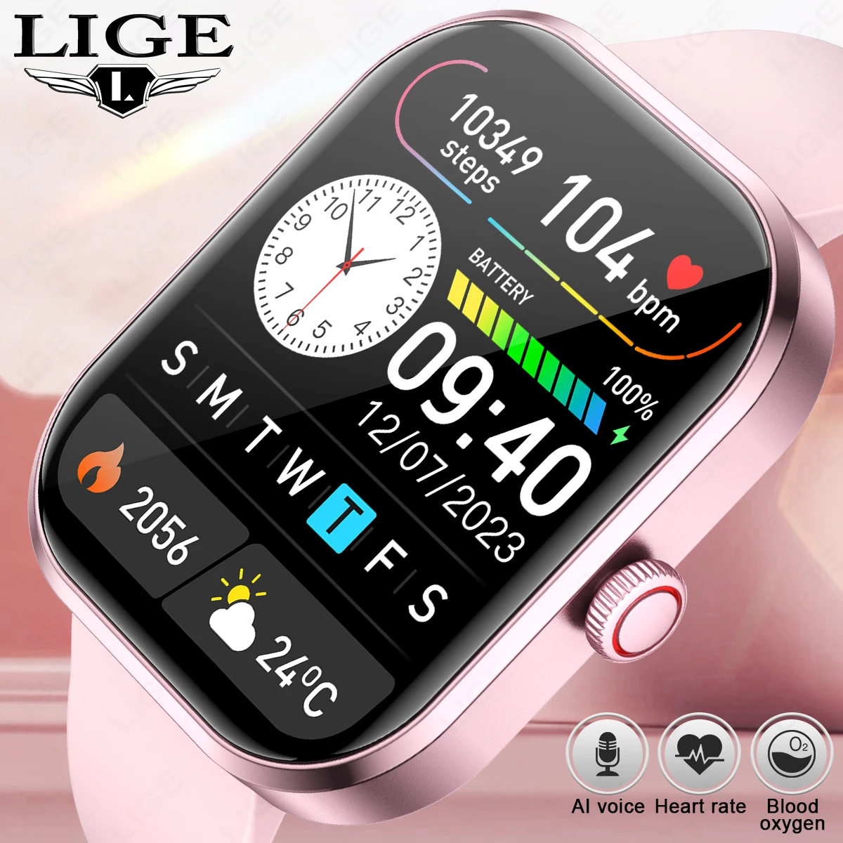 LIGE Luxury Women Sport Bracelet New Smart Watches 2026 BT Call Custom Dial Heart Rate Blood Oxygen Alarm Clock Smartwatch Men
LIGE Luxury Women Sport Bracelet New Smart Watches 2026 BT Call Custom Dial Heart Rate Blood Oxygen Alarm Clock Smartwatch Men