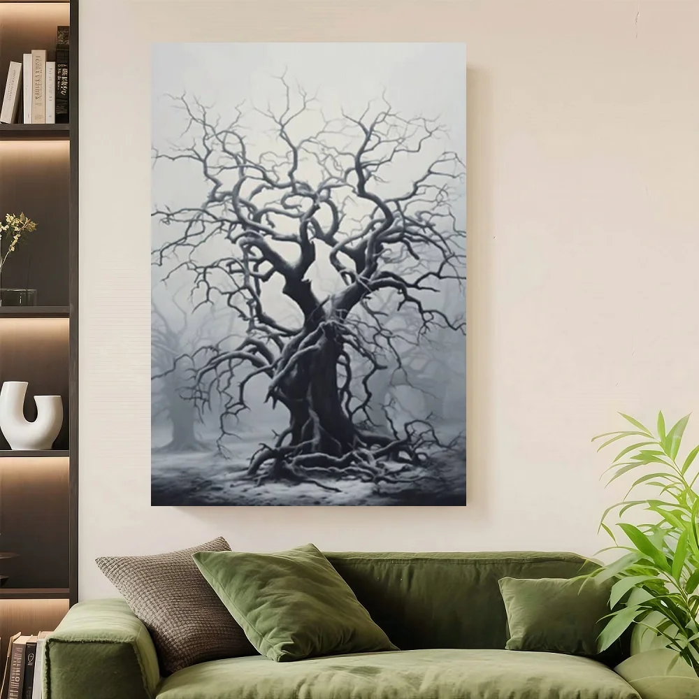 Framed 1pc Framed Minimalist Wall Art Print - Black & White Gnarled Tree Design For Living Room, Bedroom, Or Office Decor - Indo
Framed 1pc Framed Minimalist Wall Art Print - Black & White Gnarled Tree Design For Living Room, Bedroom, Or Office Decor - Indo