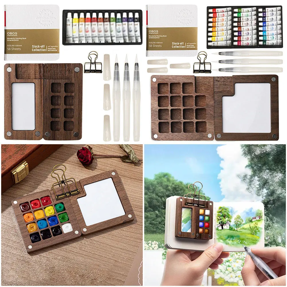 Portable Travel Watercolour Paint Palette Set Mini Pocket Artist Watercolor Paint Palette Sets for Painters Artists Students
Portable Travel Watercolour Paint Palette Set Mini Pocket Artist Watercolor Paint Palette Sets for Painters Artists Students