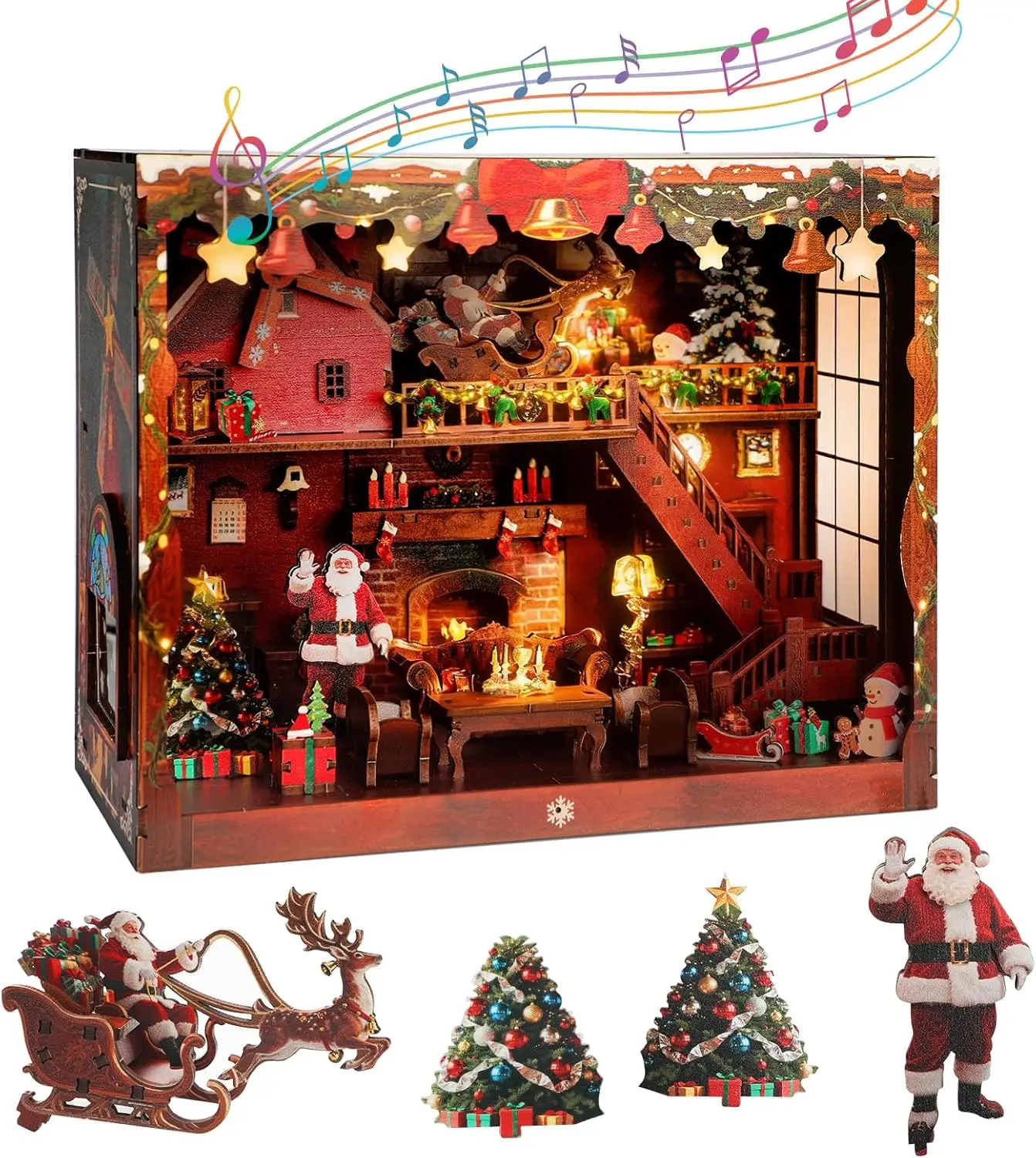 DIY Miniature House Kit with LED Lights, Music Box, 3D Wooden Puzzle & Dust Cover - Perfect Gift for Family, Friends, Christmas
DIY Miniature House Kit with LED Lights, Music Box, 3D Wooden Puzzle & Dust Cover - Perfect Gift for Family, Friends, Christmas
