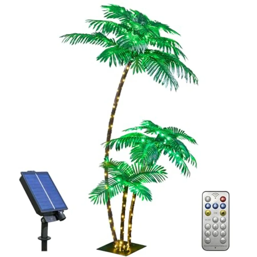 Lighted 6FT Palm Tree for Outdoor and Indoor Decoration, Artificial Polyethylene Trunks with 203 Warm White LED Lights, Solar-P
Lighted 6FT Palm Tree for Outdoor and Indoor Decoration, Artificial Polyethylene Trunks with 203 Warm White LED Lights, Solar-P