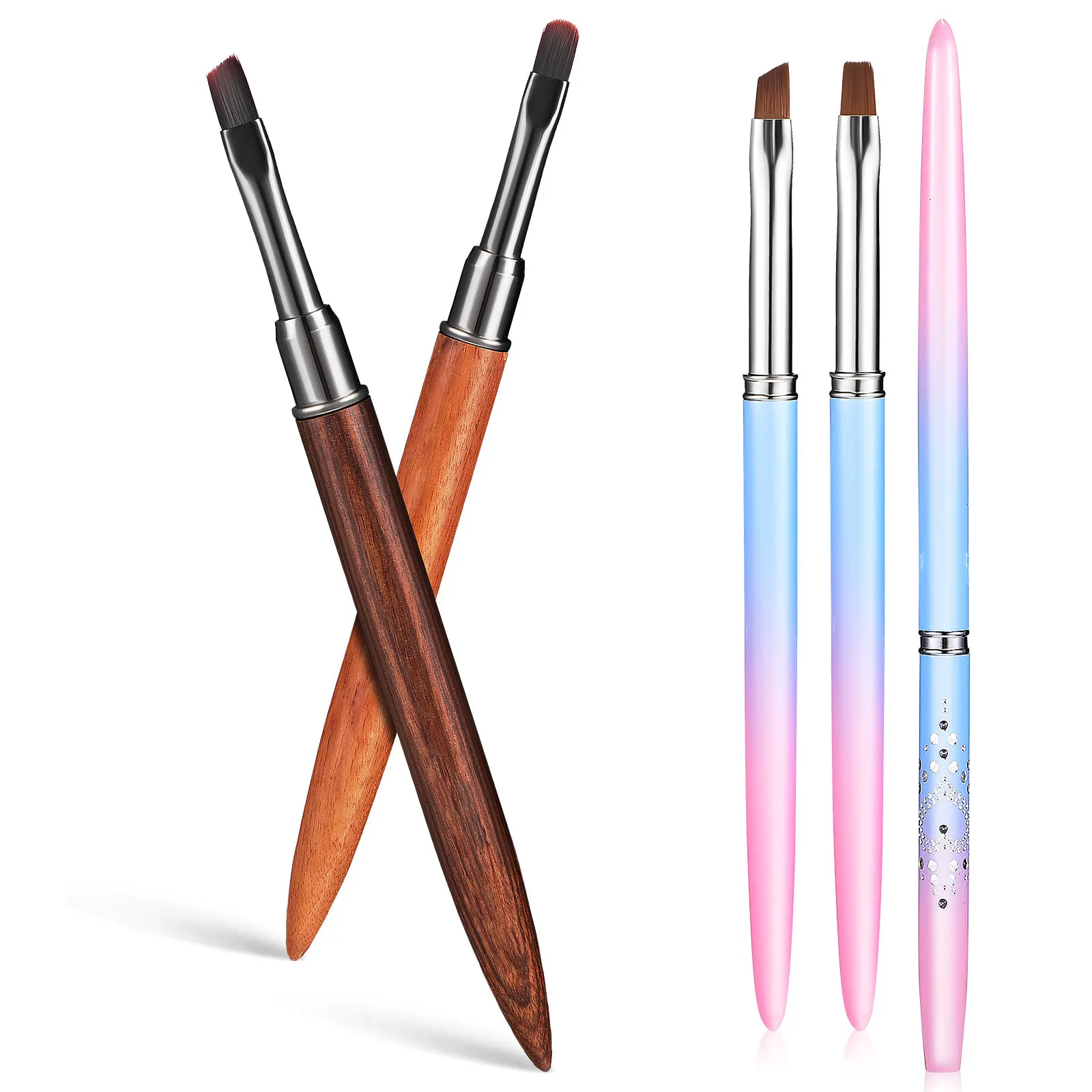 5Pcs Nail Liner Brush Set Nail Art Painting Pen Tool Soft Resistant Bristles Wood Plastic Handle for Excess Polish Removal
5Pcs Nail Liner Brush Set Nail Art Painting Pen Tool Soft Resistant Bristles Wood Plastic Handle for Excess Polish Removal