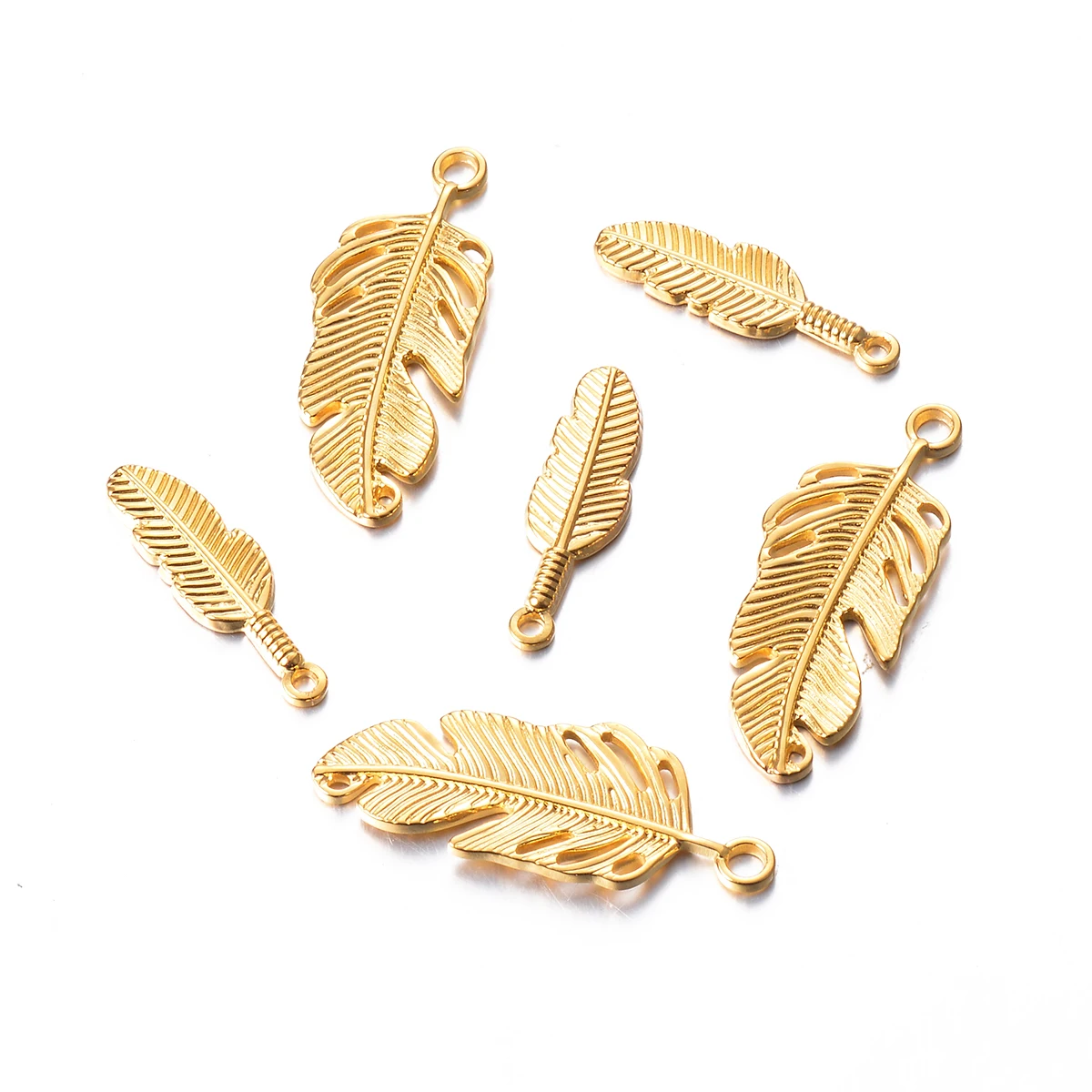 5pcs Stainless Steel Gold Plated Feather Palm Leaves Charms Earrings Pendants for DIY NecklaceBraceletsJewelry MakingAccessories
5pcs Stainless Steel Gold Plated Feather Palm Leaves Charms Earrings Pendants for DIY NecklaceBraceletsJewelry MakingAccessories