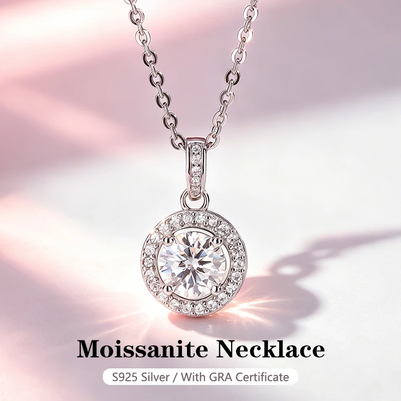 S925 silver moissanite necklace 0.5CT 1CT 2CT fashion pendant comes GRA certificate suitable as a jewelry wedding gift for women
S925 silver moissanite necklace 0.5CT 1CT 2CT fashion pendant comes GRA certificate suitable as a jewelry wedding gift for women