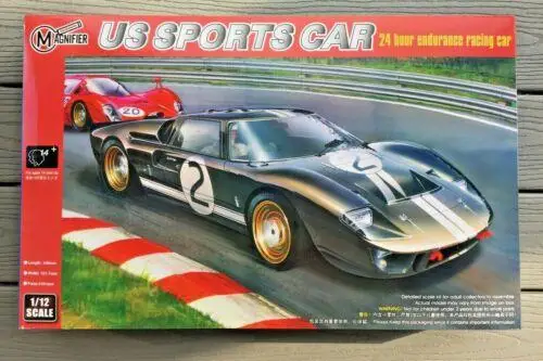 TRUMPETER / MAGNIFIER 00019 1/12 GT 40 MK.II RACING CAR 24 HOUR LE-MANS model kit
TRUMPETER / MAGNIFIER 00019 1/12 GT 40 MK.II RACING CAR 24 HOUR LE-MANS model kit