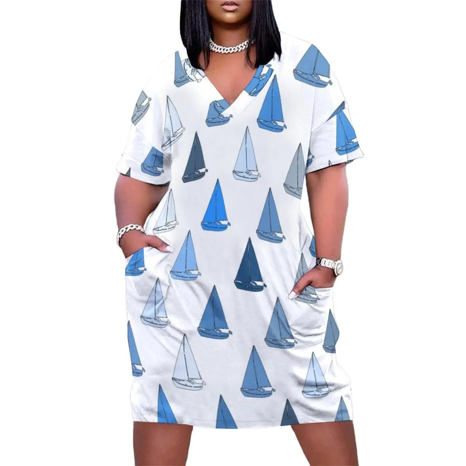 Boats on a white background Loose Pocket Dress Dance dresses Elegant gown women's luxury party dress
Boats on a white background Loose Pocket Dress Dance dresses Elegant gown women's luxury party dress