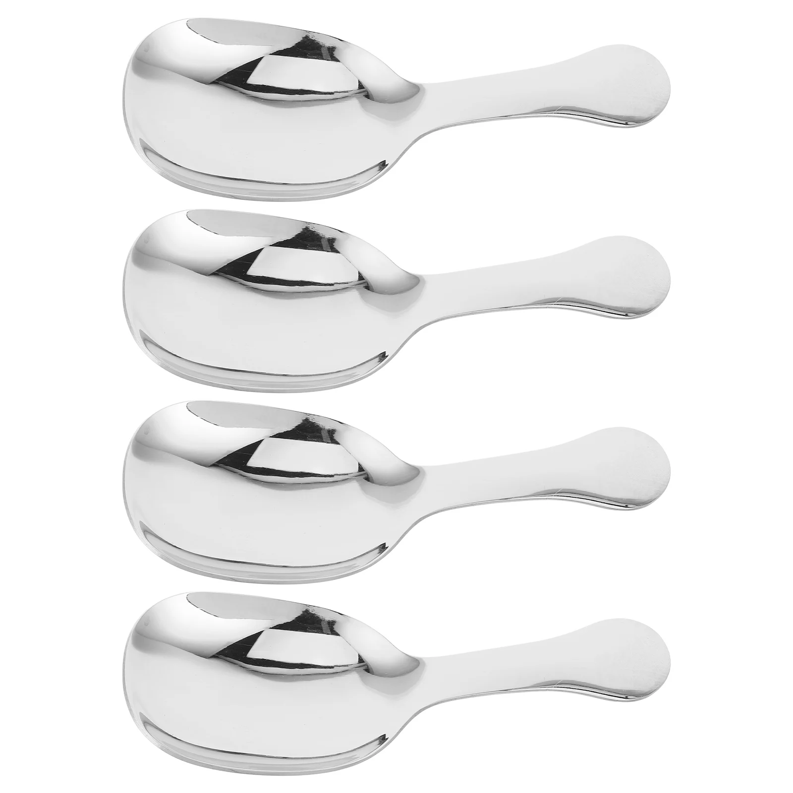4Pcs Stainless Steel Short Handle Spoons Metal Scoop for Coffee Beans Ice Cream Sugar Powder and Condiments Silver
4Pcs Stainless Steel Short Handle Spoons Metal Scoop for Coffee Beans Ice Cream Sugar Powder and Condiments Silver