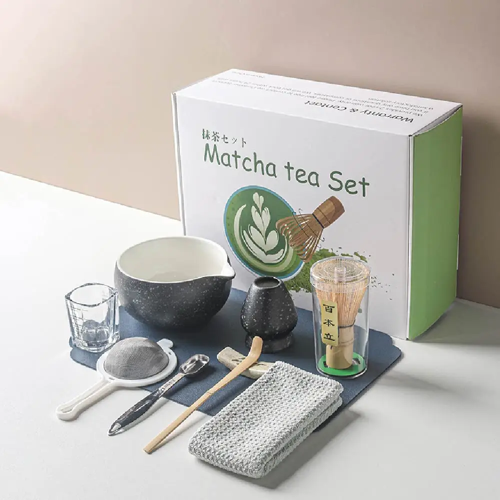 Matcha Tea Blender 9/10pcs Set Kit With Bamboo Whisk Spoon Ceramic Bowl Holder Strainer Kiln Japanese Tranditional Ceremony Gift
Matcha Tea Blender 9/10pcs Set Kit With Bamboo Whisk Spoon Ceramic Bowl Holder Strainer Kiln Japanese Tranditional Ceremony Gift