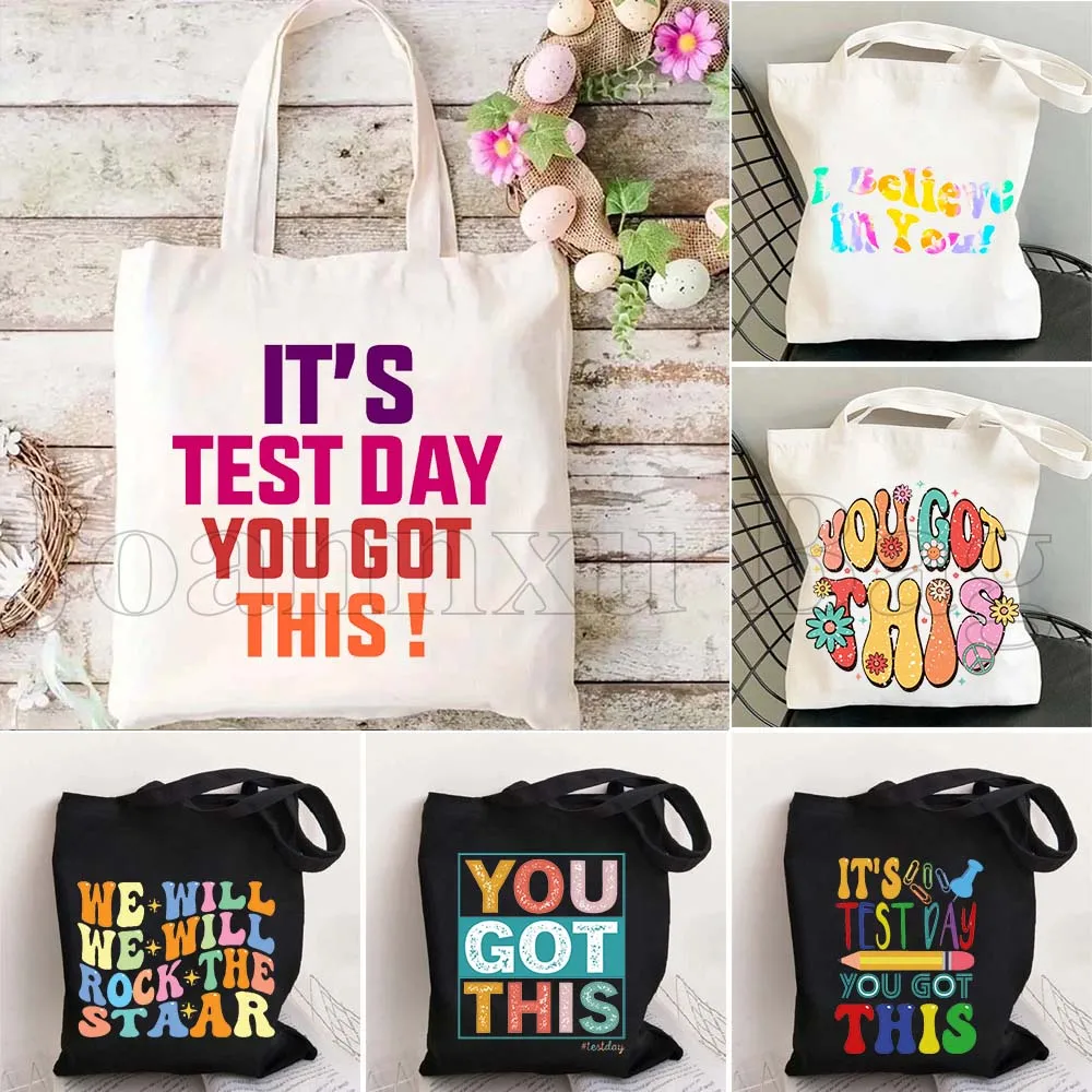 Мотивационная хлопковая сумка-шоппер для учителей и студентов на день тестирования: «Ты справишься!» — повседневная холщовая сумка через плечо.
Мотивационная хлопковая сумка-шоппер для учителей и студентов на день тестирования: «Ты справишься!» — повседневная холщовая сумка через плечо.