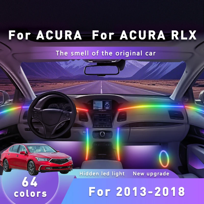 Для ACURA RLX 2013-2018 Bluetooth управляемое внутреннее освещение автомобиля 64-цветное RGB автомобильное окружающее освещение DIY светодиодная лента легко установить
Для ACURA RLX 2013-2018 Bluetooth управляемое внутреннее освещение автомобиля 64-цветное RGB автомобильное окружающее освещение DIY светодиодная лента легко установить