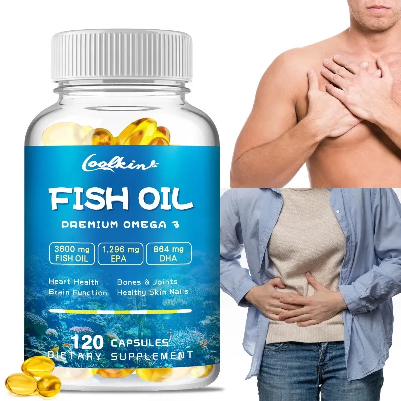 Omega-3 Fish Oil Capsules - Promotes Cardiovascular & Skin Health, Support Brain Nervous System, Improve Memory - with DHA & EPA
Omega-3 Fish Oil Capsules - Promotes Cardiovascular & Skin Health, Support Brain Nervous System, Improve Memory - with DHA & EPA