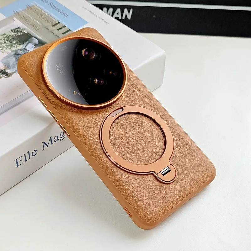 Чехол для Xiaomi 15 14 Ultra ELVEV, роскошный магнитный чехол из искусственной кожи, мягкий чехол из ТПУ с вращающимся кольцом, защитный чехол для телефона 
Чехол для Xiaomi 15 14 Ultra ELVEV, роскошный магнитный чехол из искусственной кожи, мягкий чехол из ТПУ с вращающимся кольцом, защитный чехол для телефона