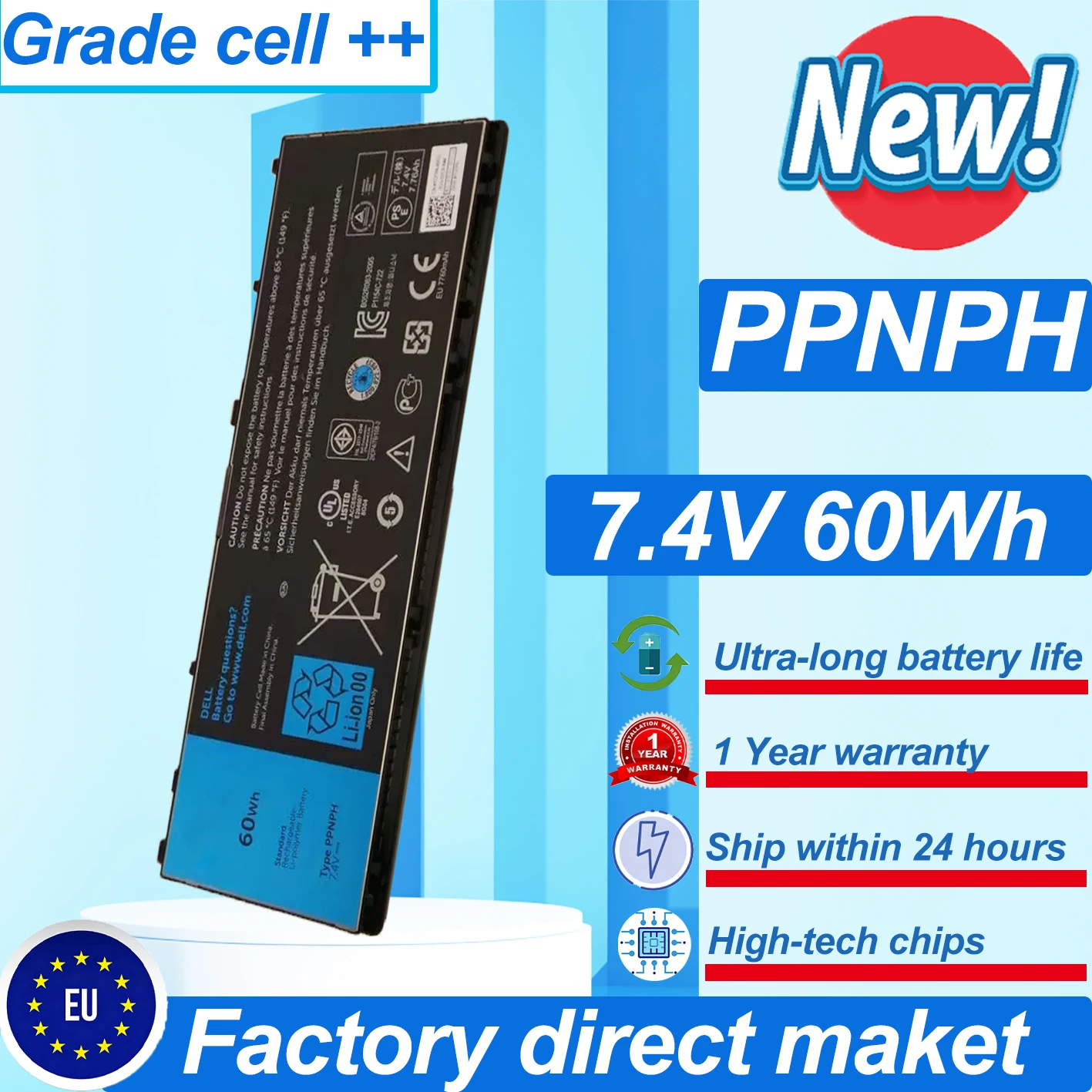 DXT New Laptop Battery FWRM8 Expand 60Wh PPNPH For Dell Latitude 10 ST2 ST2e PPNPH KY1TV C1H8N
DXT New Laptop Battery FWRM8 Expand 60Wh PPNPH For Dell Latitude 10 ST2 ST2e PPNPH KY1TV C1H8N