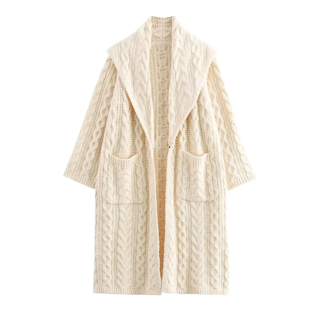 TRAF Women 2024 Autumn and Winter New Fashion Lazy Style Knitted Long Coat Chic Pocket Casual Long Sleeve Coat Mujer
TRAF Women 2024 Autumn and Winter New Fashion Lazy Style Knitted Long Coat Chic Pocket Casual Long Sleeve Coat Mujer