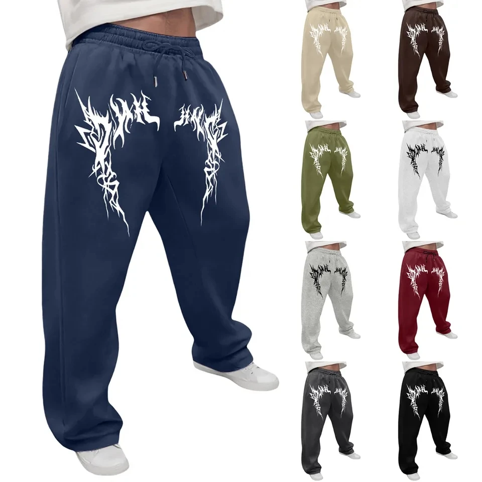 Men's Straight Leg Pants Fleece Lined Sportpants Loose Fit Joggers Hop Style Casual Sweatpants Street Elastic Waist Trousers
Men's Straight Leg Pants Fleece Lined Sportpants Loose Fit Joggers Hop Style Casual Sweatpants Street Elastic Waist Trousers