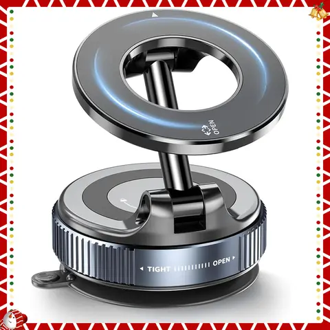 Magnetyczny uchwyt do telefonu z przyssawką próżniową do Magsafe 360 °   Regulowane uchwyty samochodowe na telefon i wysuwane uchwyty próżniowe na telefony komórkowe