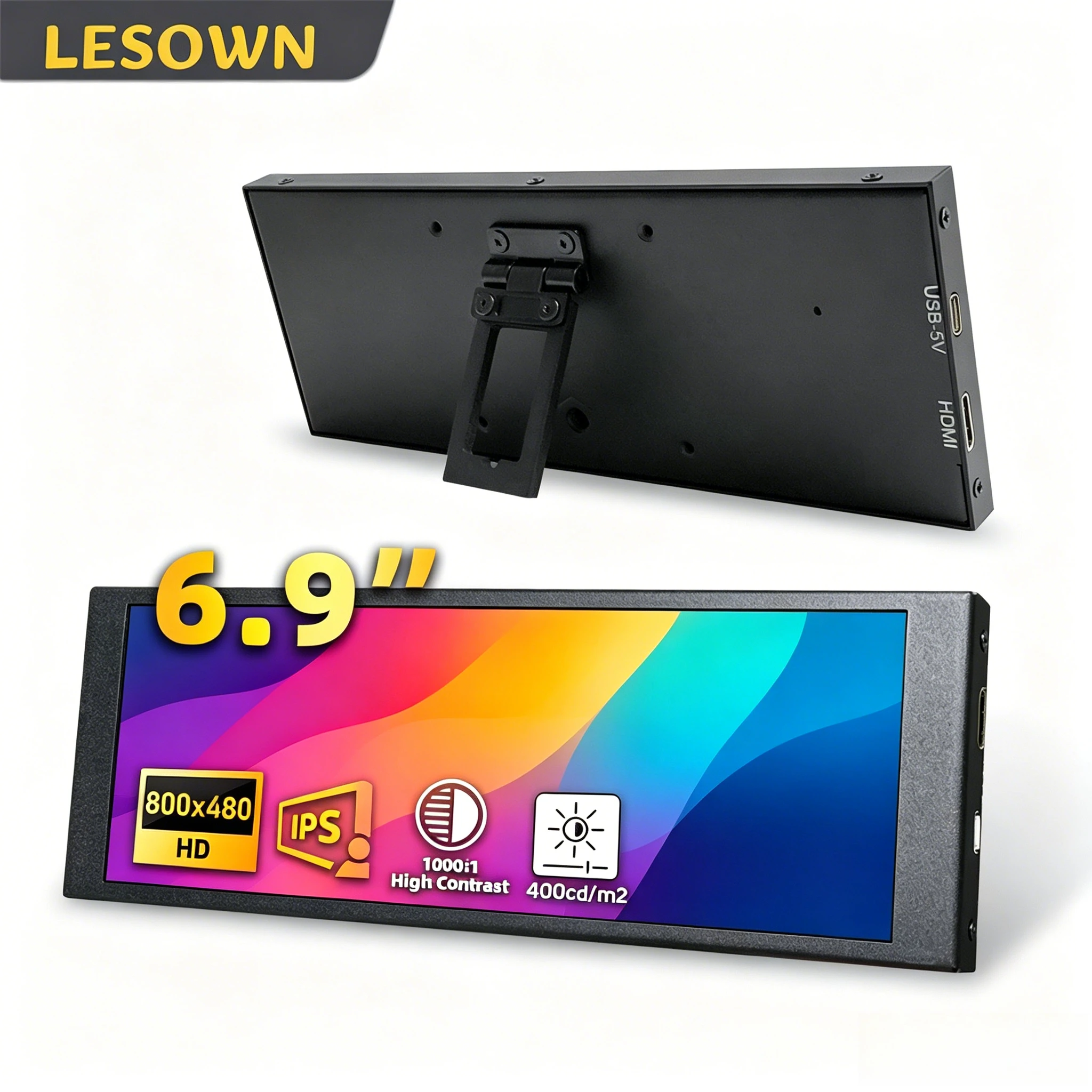 LESOWN 60Hz 6.9 Inch Single Board Computer Monitor Aluminum 6:16 miniHDMI External Screen for Orange Pi 3B Micro Laptop
LESOWN 60Hz 6.9 Inch Single Board Computer Monitor Aluminum 6:16 miniHDMI External Screen for Orange Pi 3B Micro Laptop
