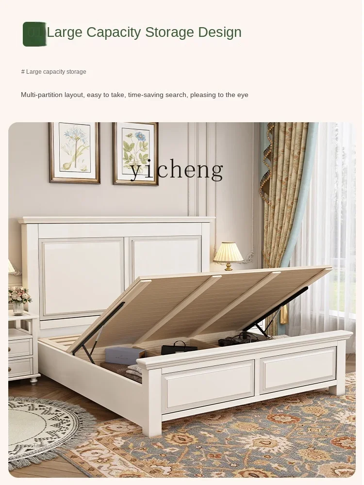 U5.13 rustic full solid wood bed high box storage double bed retro style master bedroom log wedding bed
U5.13 rustic full solid wood bed high box storage double bed retro style master bedroom log wedding bed