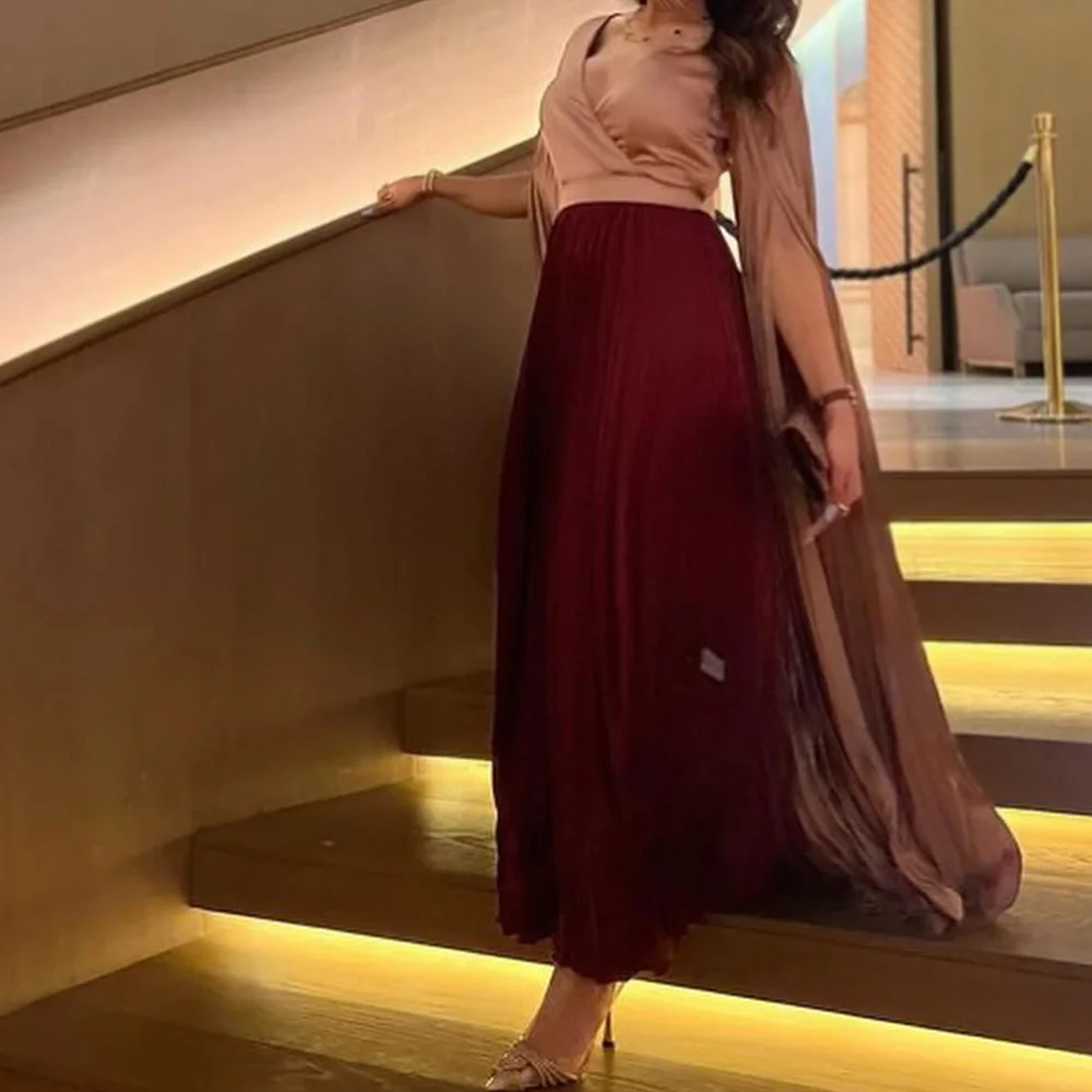 Customized Elegant Off The Shoulder Satin Evening Dresses Exquisite A-Line Floor Length V-Neck Long Sleeves Celebrity Dress
Customized Elegant Off The Shoulder Satin Evening Dresses Exquisite A-Line Floor Length V-Neck Long Sleeves Celebrity Dress