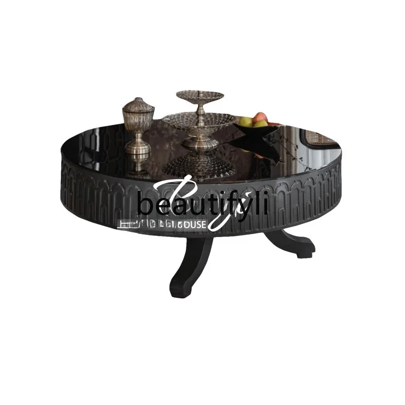 X11French retro solid wood coffee table living room home carving medium and ancient style round tea table negotiation table
X11French retro solid wood coffee table living room home carving medium and ancient style round tea table negotiation table