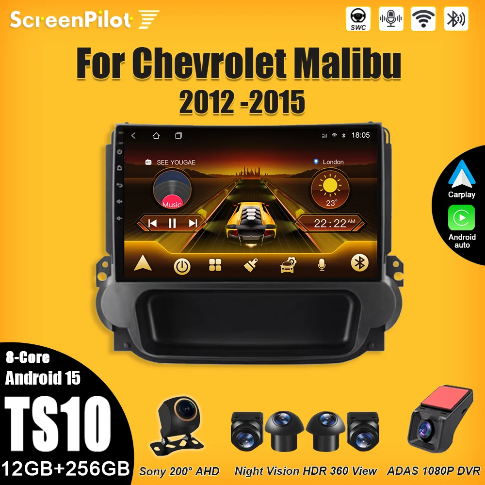 Android 15 For Chevrolet Malibu 2012 2013 2014 2015 Multimedia Video Player 2 din Car Radio GPS Navigation Bluetooth 8 Core 5G
Android 15 For Chevrolet Malibu 2012 2013 2014 2015 Multimedia Video Player 2 din Car Radio GPS Navigation Bluetooth 8 Core 5G