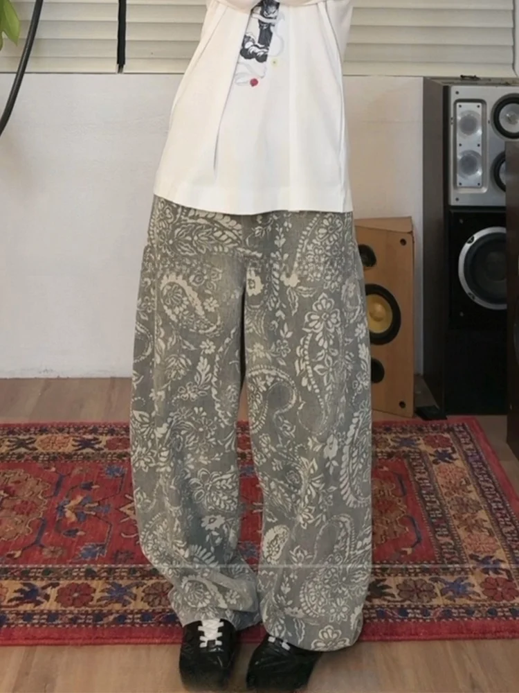 American High Street Heavyweight Design Sense Printed Pattern Jeans Women Loose BF Lazy Style Casual Floor-Length Pants
American High Street Heavyweight Design Sense Printed Pattern Jeans Women Loose BF Lazy Style Casual Floor-Length Pants
