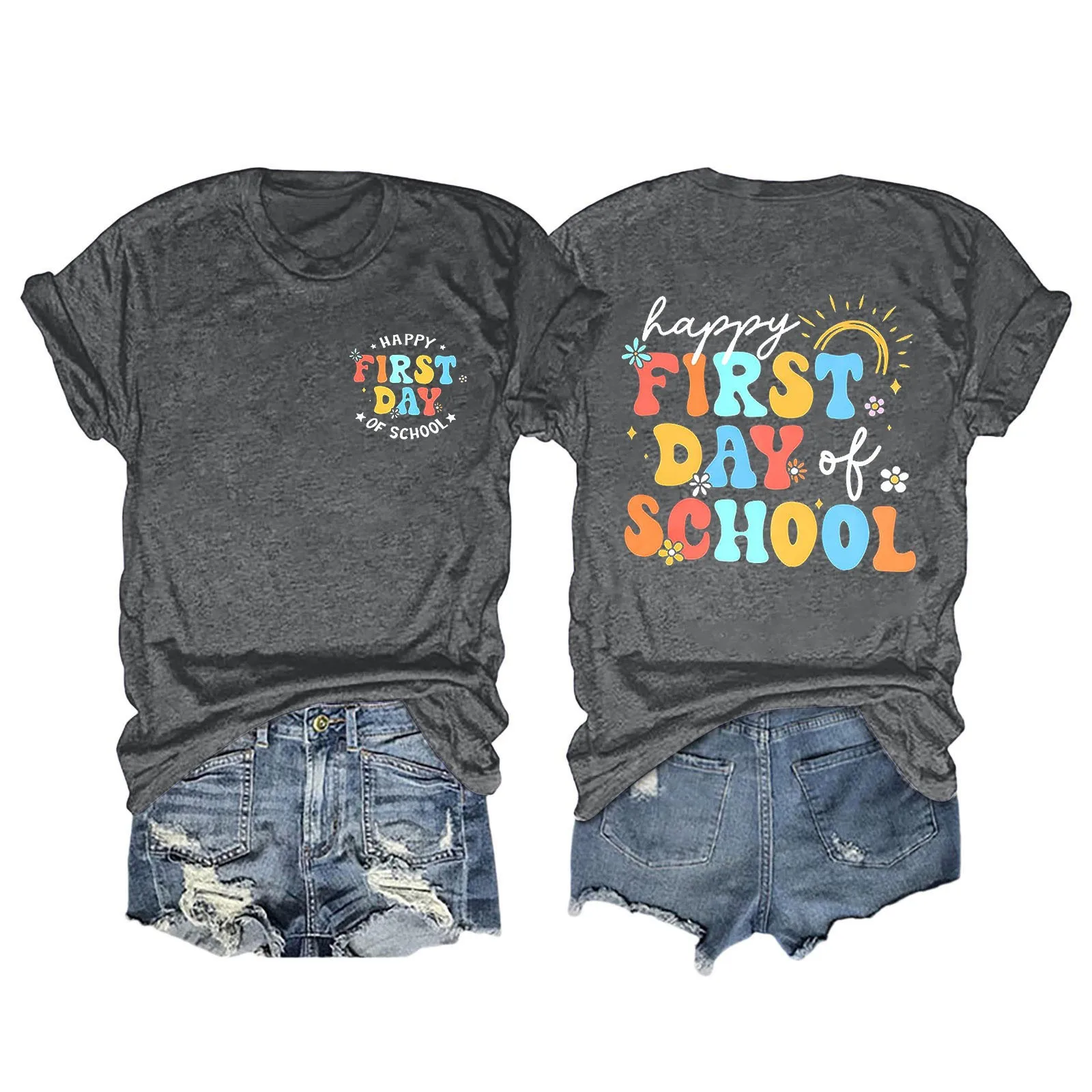 Teachers Students First Day of School Tees Teachers Life T-Shirt Clothes Welcome Back To School Shirts for Teacher Women
Teachers Students First Day of School Tees Teachers Life T-Shirt Clothes Welcome Back To School Shirts for Teacher Women