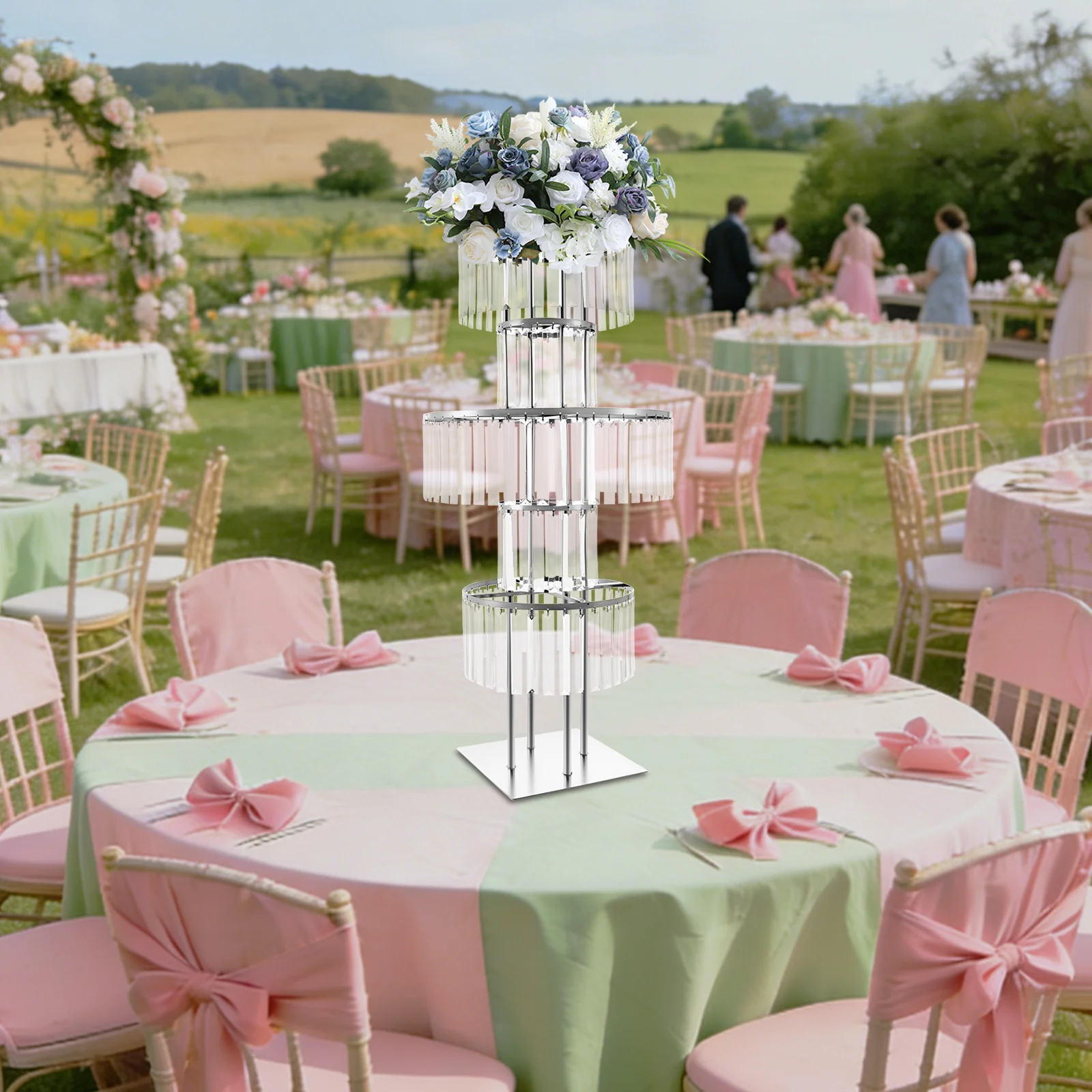Sliver Vases Wedding Centerpieces for Tables, 5 Tier Round Flower Stand for T Stage Birthday Party Reception Venues Decoration
Sliver Vases Wedding Centerpieces for Tables, 5 Tier Round Flower Stand for T Stage Birthday Party Reception Venues Decoration