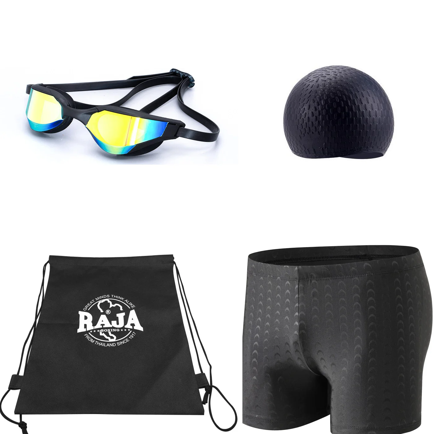 Set with 4 Pcs Adult Swim Goggles Electroplate Fog-proof Professional Racing Goggles Men Women Cap Trunks Swimming Equip
Set with 4 Pcs Adult Swim Goggles Electroplate Fog-proof Professional Racing Goggles Men Women Cap Trunks Swimming Equip