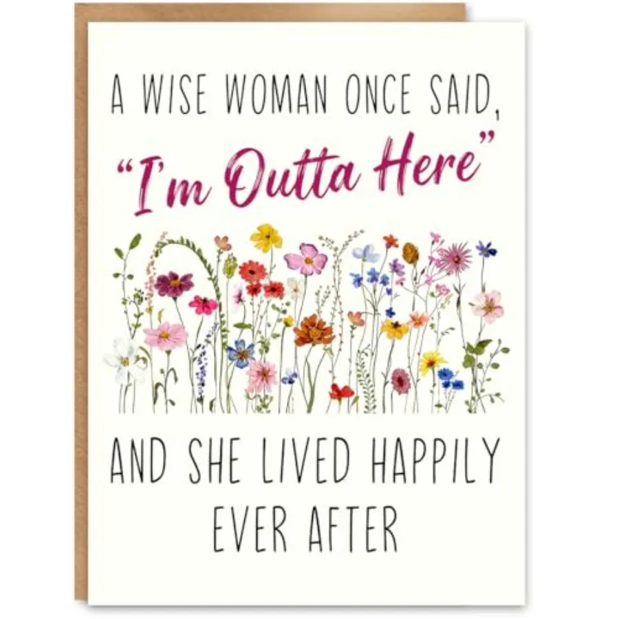 Funny Retirement Card for Her, Retirement Gift for Women, Blank Inside, with Kraft Envelope and Gold Seal Sticker
Funny Retirement Card for Her, Retirement Gift for Women, Blank Inside, with Kraft Envelope and Gold Seal Sticker