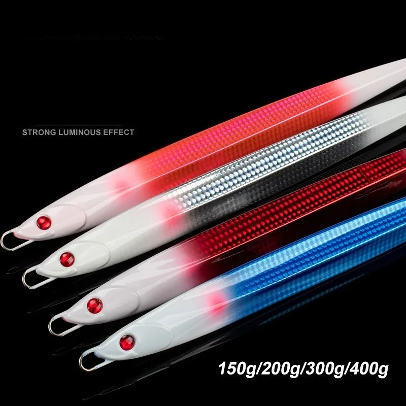 160g200g300g400gSea Fishing Lure Fast Sinking JIG UV Deep Sea Metal Jigging Spoon Artificial Bait Large Gram Weight Lure Tuna
160g200g300g400gSea Fishing Lure Fast Sinking JIG UV Deep Sea Metal Jigging Spoon Artificial Bait Large Gram Weight Lure Tuna