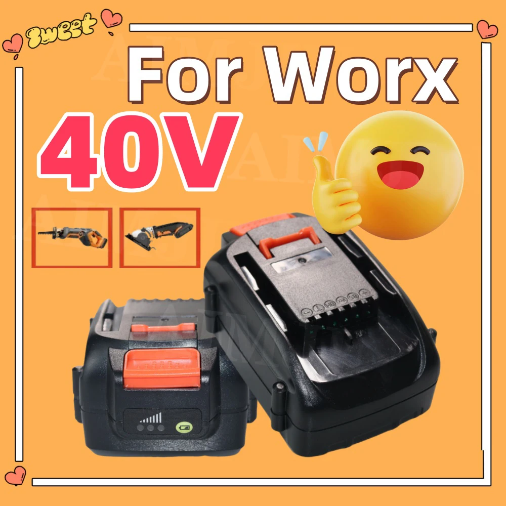 New 40V 6000mAH For WORX Replaceable Lithium-Ion Battery WA3580 
New 40V 6000mAH For WORX Replaceable Lithium-Ion Battery WA3580