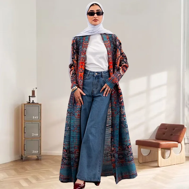 Abaya Miyake Pleated Long Trench 2025 Summer New Coat Jacket Middle East Abaya Robe Printed Abaya Arabian Women's Cloak Clothing
Abaya Miyake Pleated Long Trench 2025 Summer New Coat Jacket Middle East Abaya Robe Printed Abaya Arabian Women's Cloak Clothing