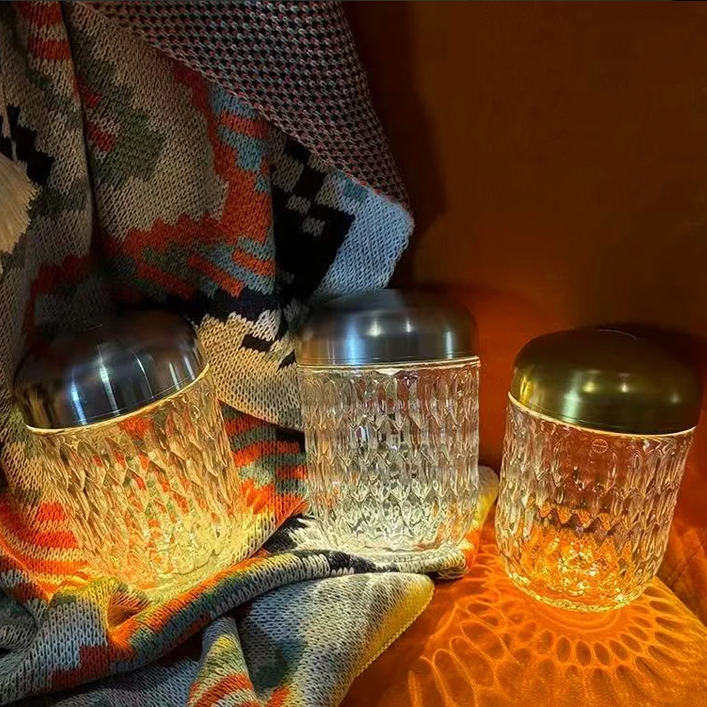 French diamond geometric cut crystal lamp, bedroom living room rechargeable atmosphere table lamp pine cone portable lightings
French diamond geometric cut crystal lamp, bedroom living room rechargeable atmosphere table lamp pine cone portable lightings