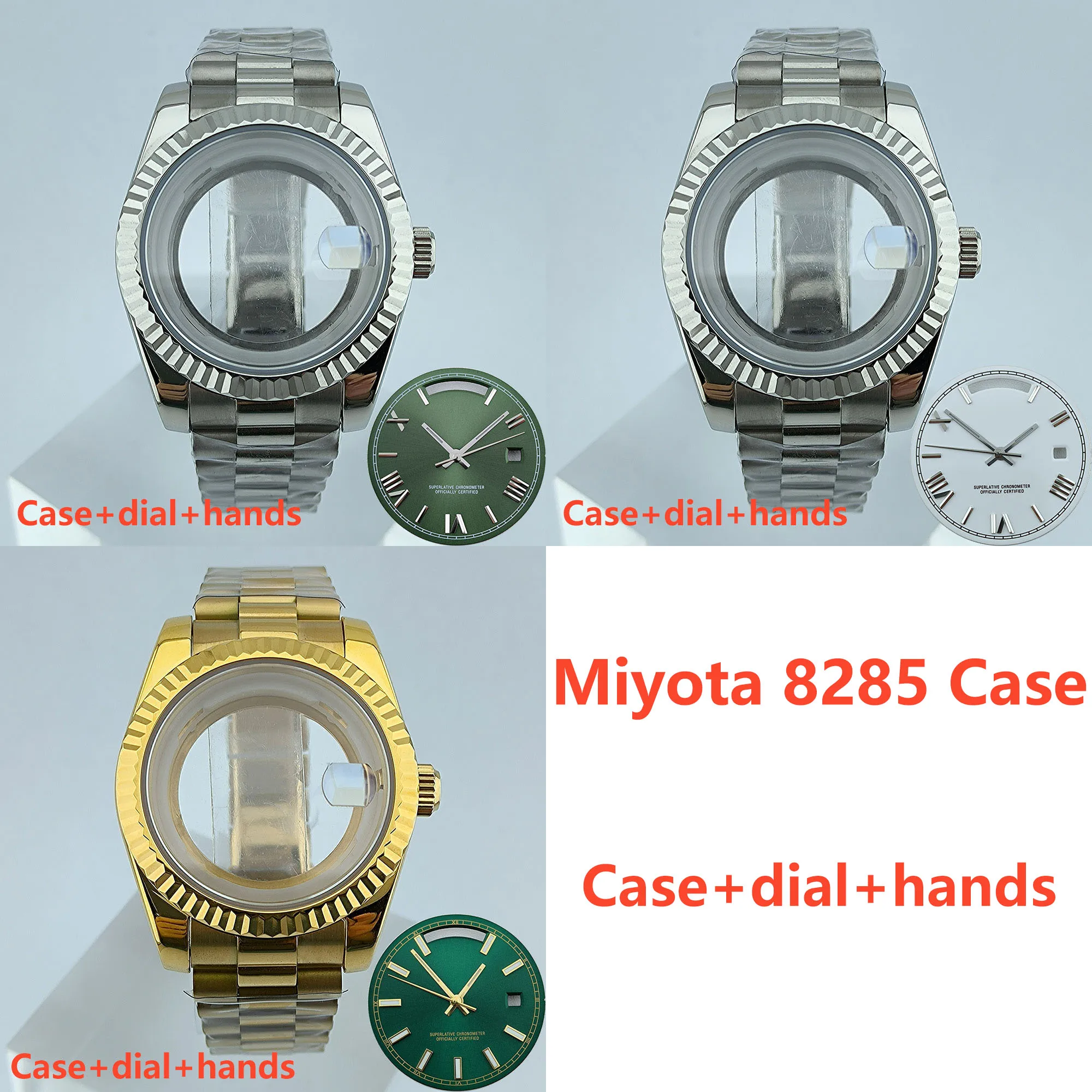 Miyota8285 case watch 39mm case stainless steel men automatic watch sapphire glass suitable for Miyota 8285 movement watch tools
Miyota8285 case watch 39mm case stainless steel men automatic watch sapphire glass suitable for Miyota 8285 movement watch tools
