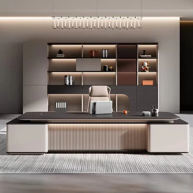 High-end Large Desk E0 Environmental Protection Light Luxury Executive Modern Office President Boss Desk
High-end Large Desk E0 Environmental Protection Light Luxury Executive Modern Office President Boss Desk