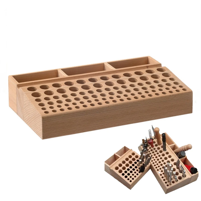 Wooden Tool Storage Rack 46/98 Holes Handwork Tools Holder Leather Craft Tools Holders Multifunctional Drill Bits Organizer
Wooden Tool Storage Rack 46/98 Holes Handwork Tools Holder Leather Craft Tools Holders Multifunctional Drill Bits Organizer