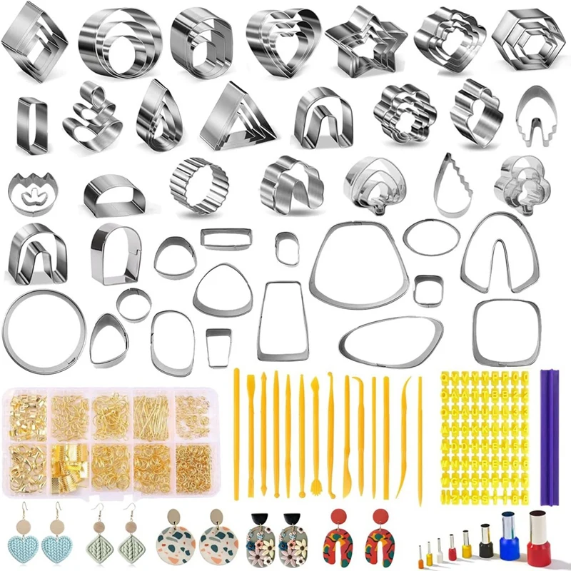 (New)-Polymer Clay Cutter For Earring Making, For Polymer Clay Tool Set For DIY Sculpting Clay Earrings Cutter Accessories
(New)-Polymer Clay Cutter For Earring Making, For Polymer Clay Tool Set For DIY Sculpting Clay Earrings Cutter Accessories
